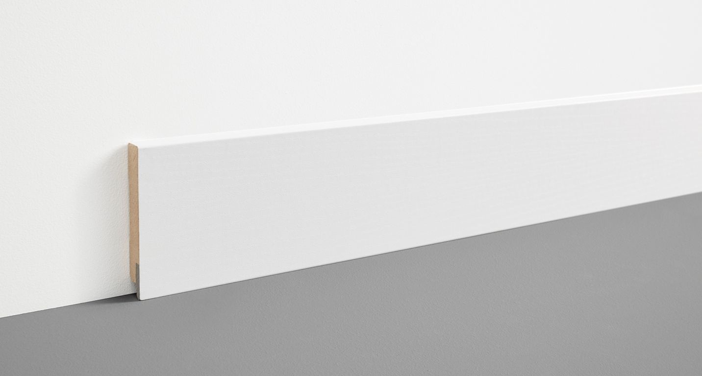 Plinthe  , Mdf, décor Bois frêne blanc, h.7.80 x L. 200.00 cm