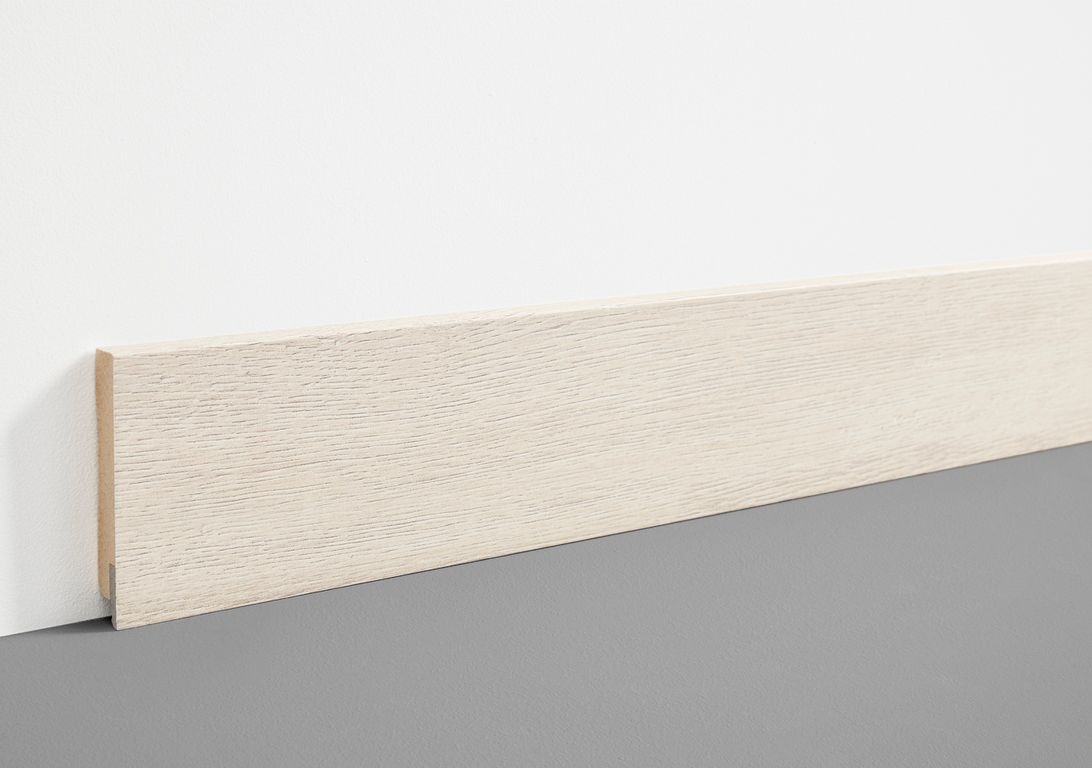 Plinthe  , Mdf, décor Bois chene beige, h.7.80 x L. 200.00 cm