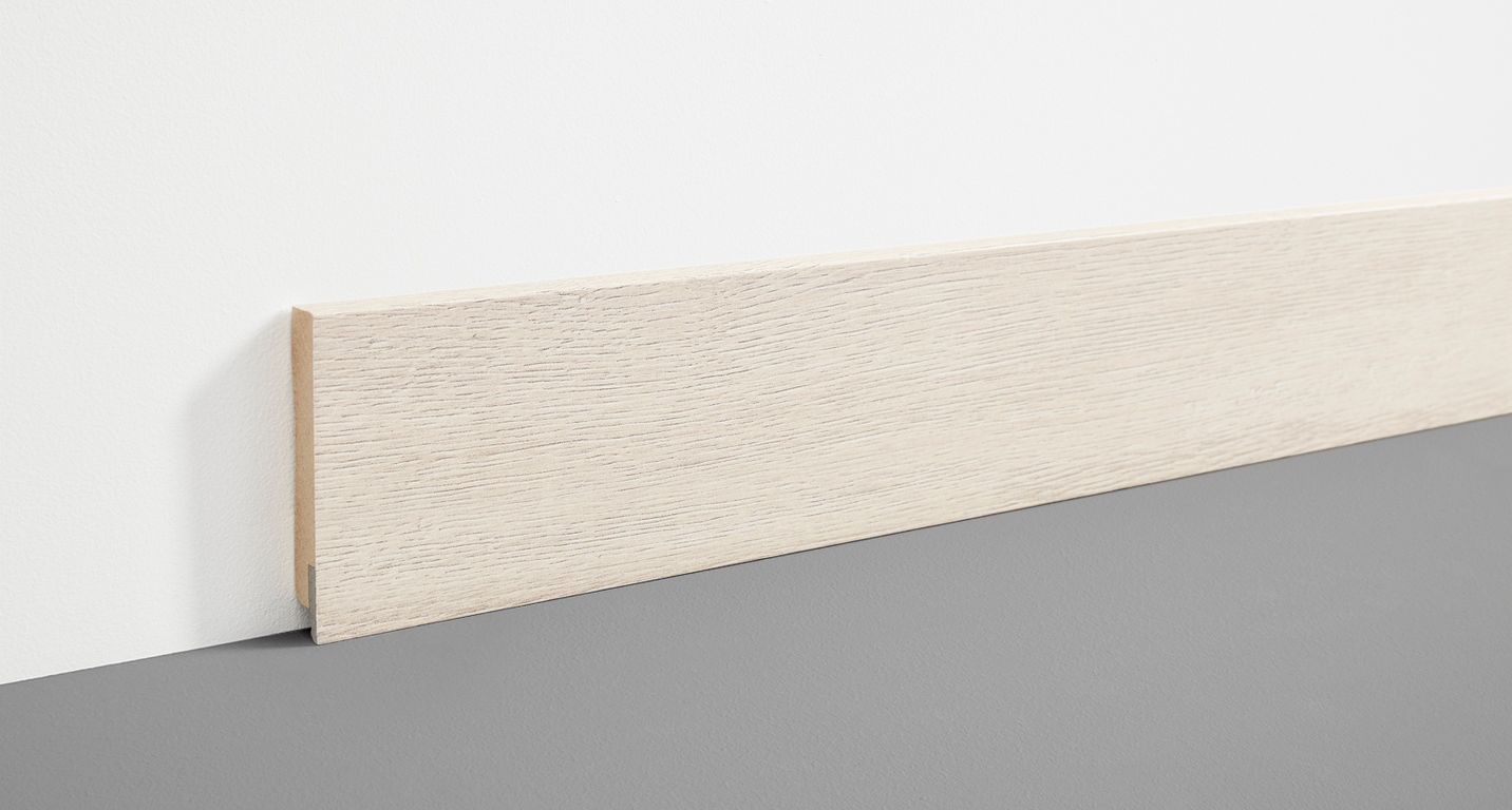 Plinthe  , Mdf, décor Bois chene beige, h.7.80 x L. 200.00 cm
