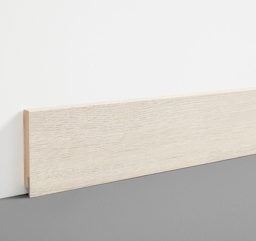 Plinthe  , Mdf, décor Bois chene beige, h.7.80 x L. 200.00 cm