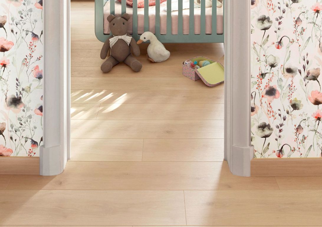 Sol stratifié CLASSIC 1050 V Parador, aspect Bois mix naturel, lame 19.40 x 128.50 cm