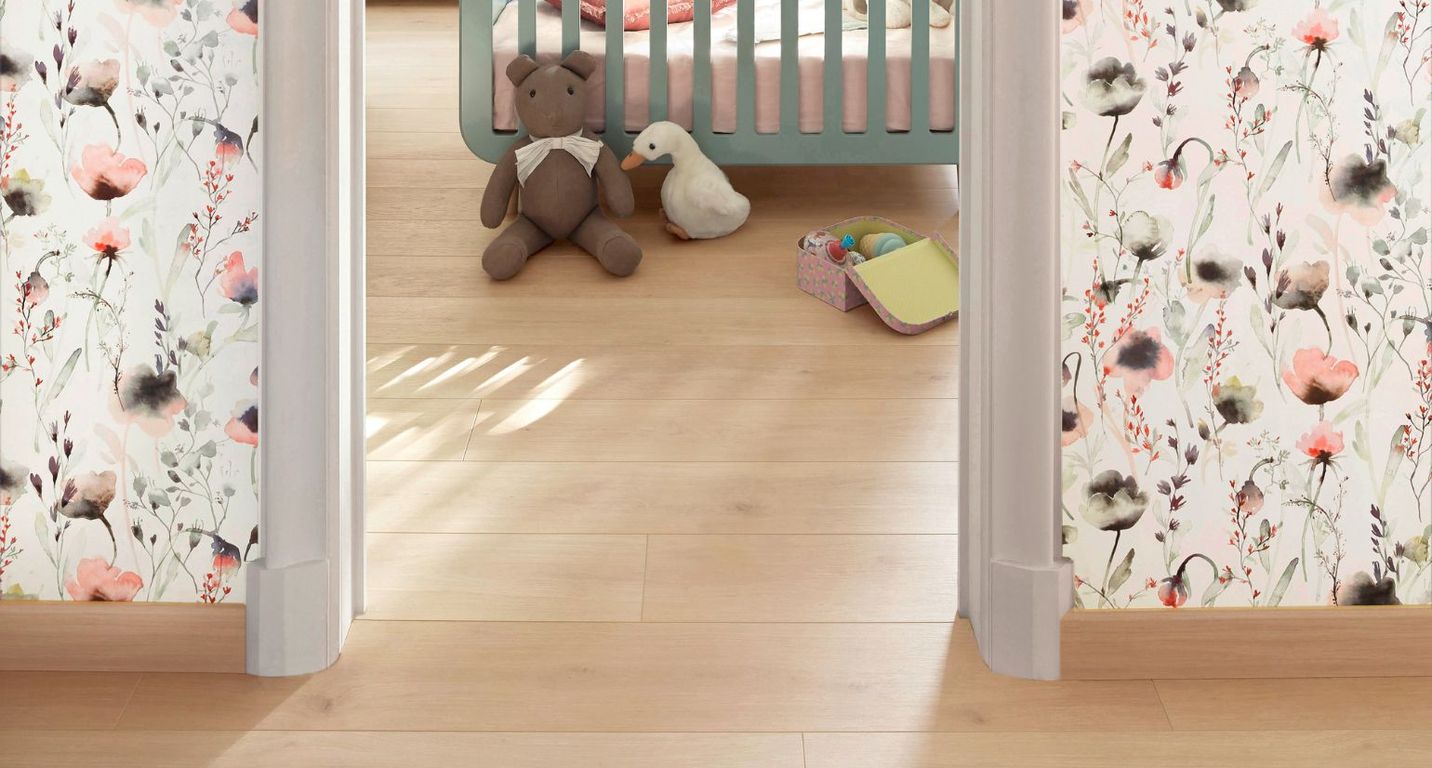 Sol stratifié CLASSIC 1050 V Parador, aspect Bois mix naturel, lame 19.40 x 128.50 cm