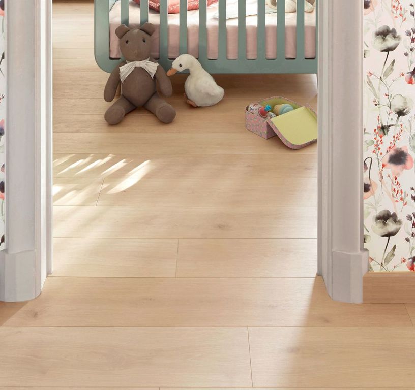 Sol stratifié CLASSIC 1050 V Parador, aspect Bois mix naturel, lame 19.40 x 128.50 cm