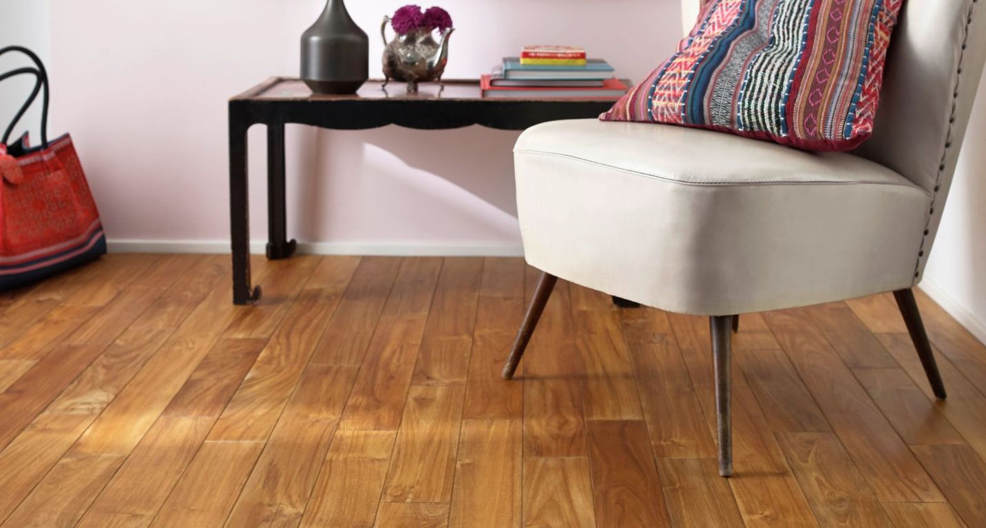 Parquet massif TECK 90 AUTHENTIQUE, teck naturel, huilé, larg. 9.00 cm