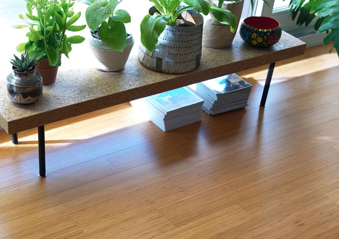 BAMBOU VERTICAL 96 VERNI, choix exclusif, marron clair, verni, larg. 9.60 cm