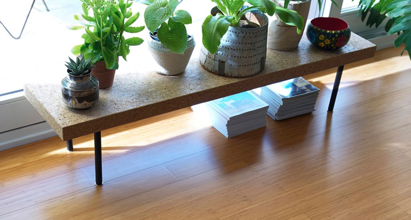 BAMBOU VERTICAL 96 VERNI, choix exclusif, marron clair, verni, larg. 9.60 cm