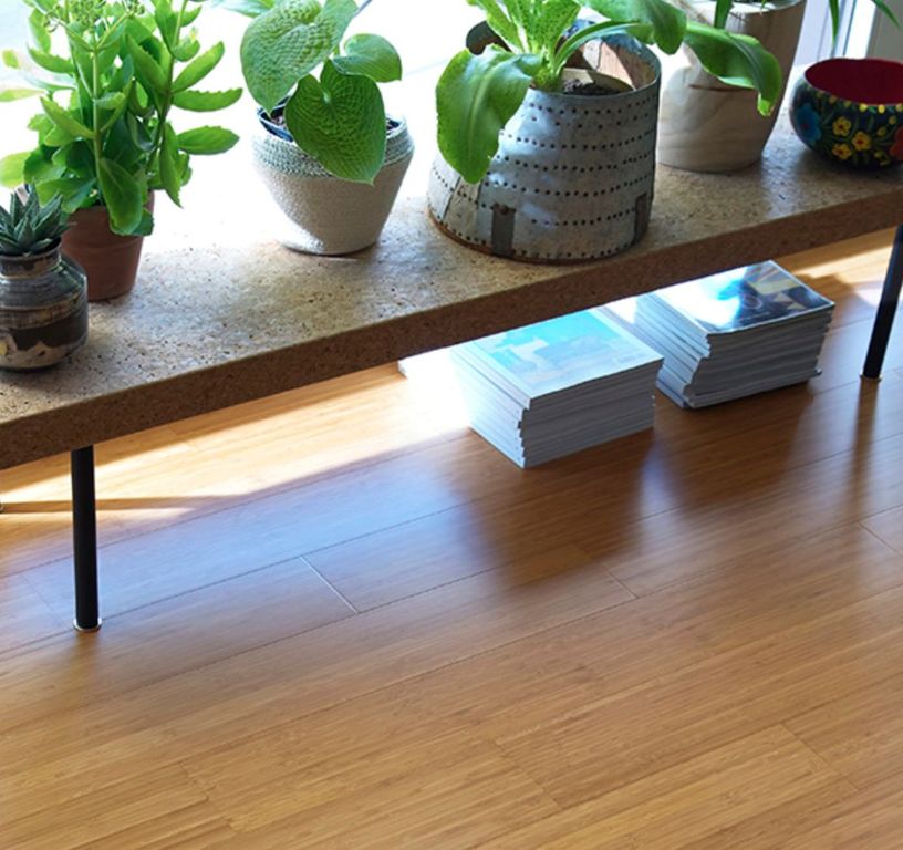 BAMBOU VERTICAL 96 VERNI, choix exclusif, marron clair, verni, larg. 9.60 cm