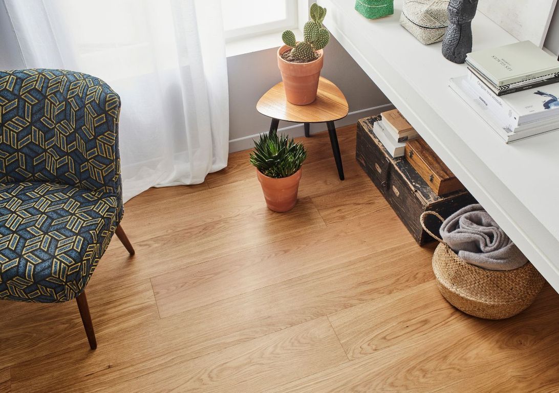 Revêtement sol bois NATURE 206 CHENE AUTHENTIQUE, chêne densifié naturel, verni, larg. 20.60 cm