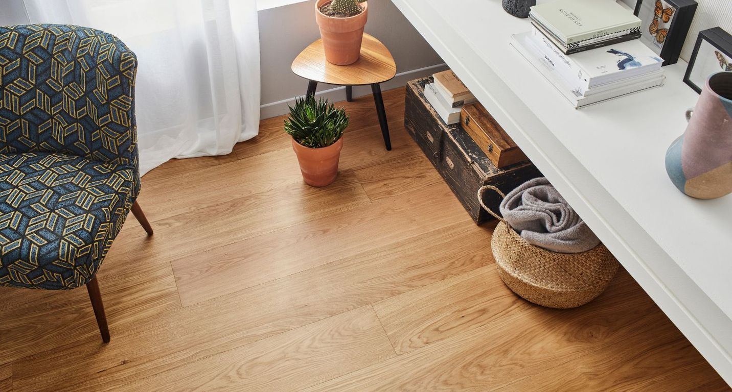 Revêtement sol bois NATURE 206 CHENE AUTHENTIQUE, chêne densifié naturel, verni, larg. 20.60 cm