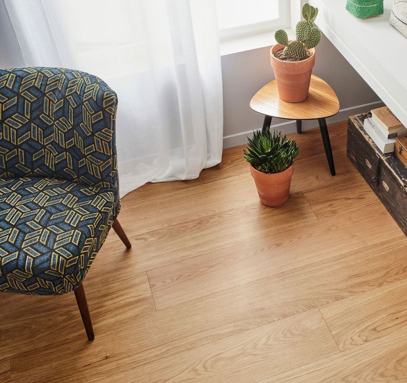 Revêtement sol bois NATURE 206 CHENE AUTHENTIQUE, chêne densifié naturel, verni, larg. 20.60 cm