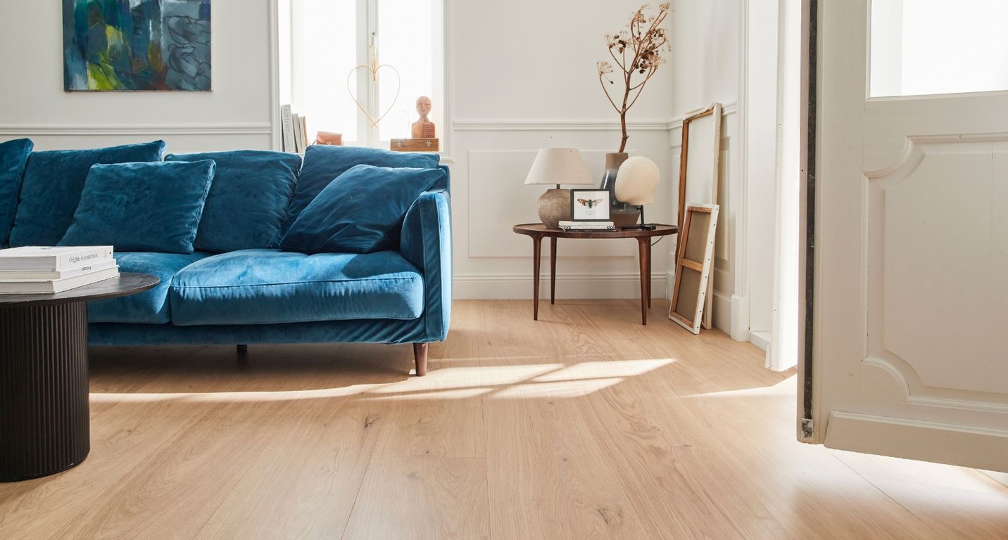 Revêtement sol bois NATURE 271 CHENE AUTHENTIQUE , chêne densifié blanc, verni, larg. 27.10 cm