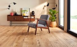 Parquet massif PALACE 150 CHENE COURANT, chêne naturel, huilé, larg. 15.00 cm