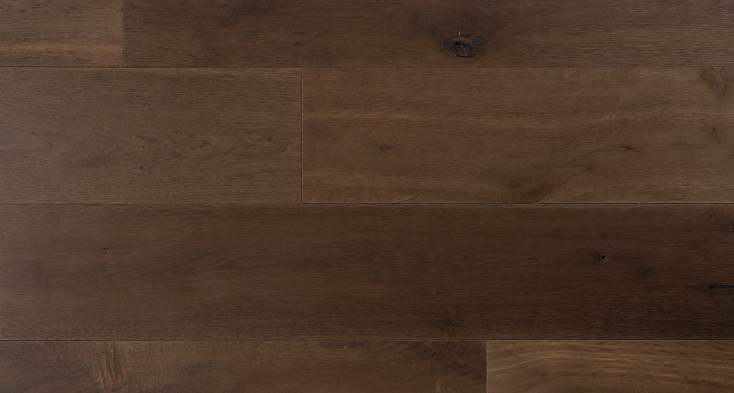 Revêtement sol bois WOOD & STONE CHENE VINTAGE, chêne marron moyen, verni, larg. 19.00 cm