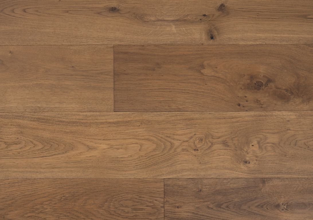 Revêtement sol bois WOOD & STONE CHENE VINTAGE, chêne marron foncé, verni, larg. 19.00 cm