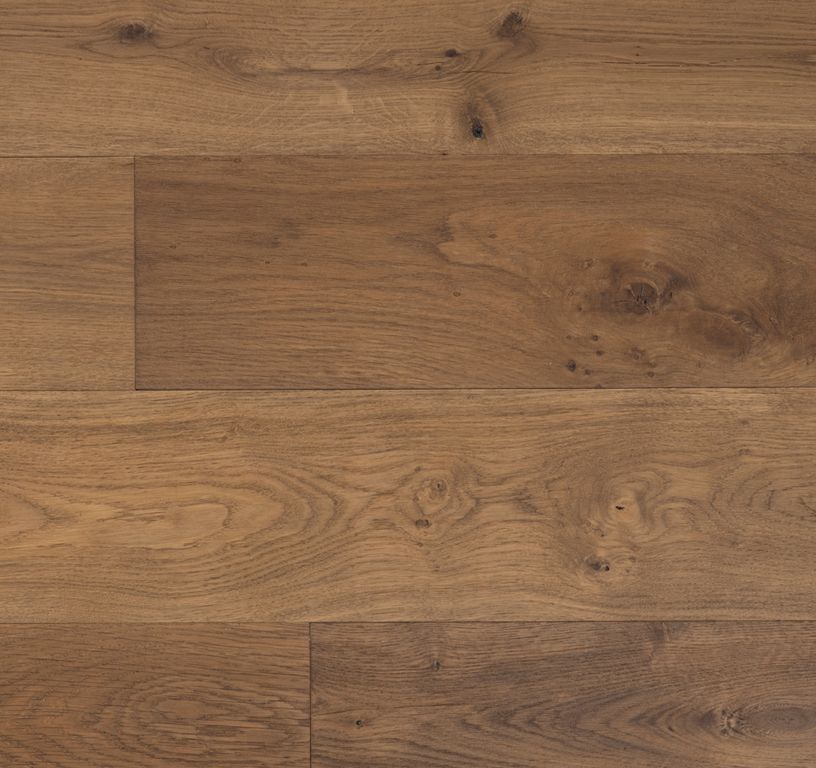 Revêtement sol bois WOOD & STONE CHENE VINTAGE, chêne marron foncé, verni, larg. 19.00 cm