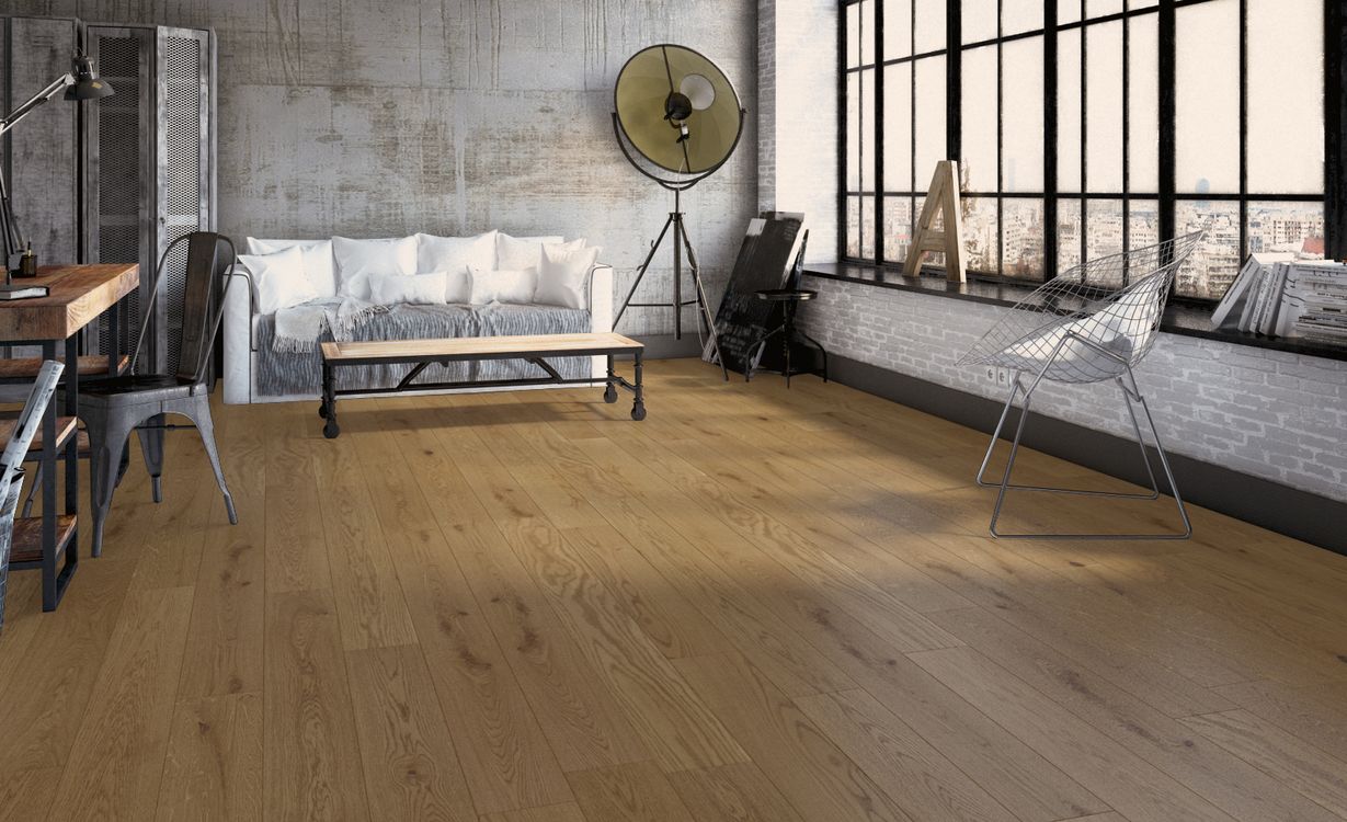 Parquet massif MASSIF 170 CHENE VINTAGE, chêne marron foncé, huilé, larg. 17.00 cm