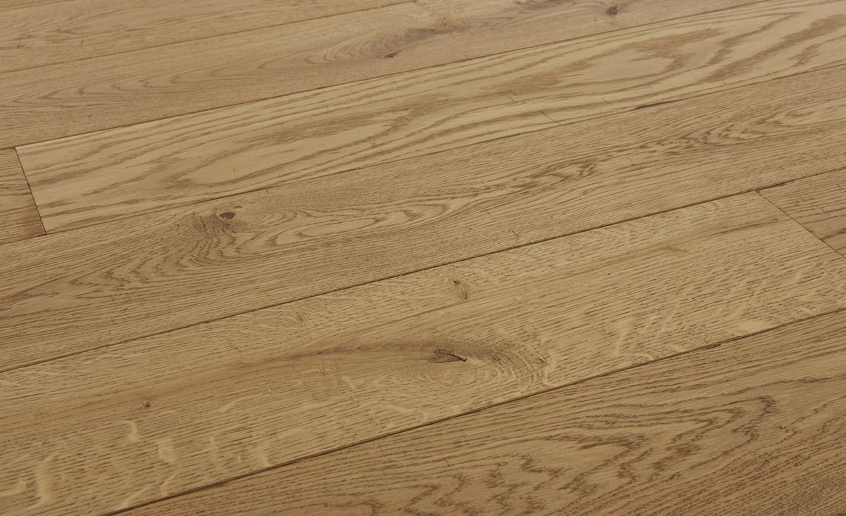 Parquet massif MASSIF 170 CHENE VINTAGE, chêne marron foncé, huilé, larg. 17.00 cm