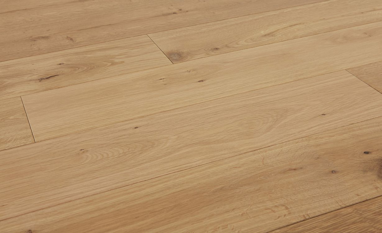 Parquet massif MASSIF 170 CHENE COURANT, chêne gris, huilé, larg. 17.00 cm