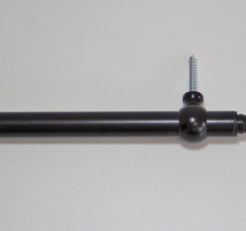 Barre d'escalier NOIR 80CM Laiton à visser invisible, NOIR 80CM, l 0.00x L. 90.00 cm