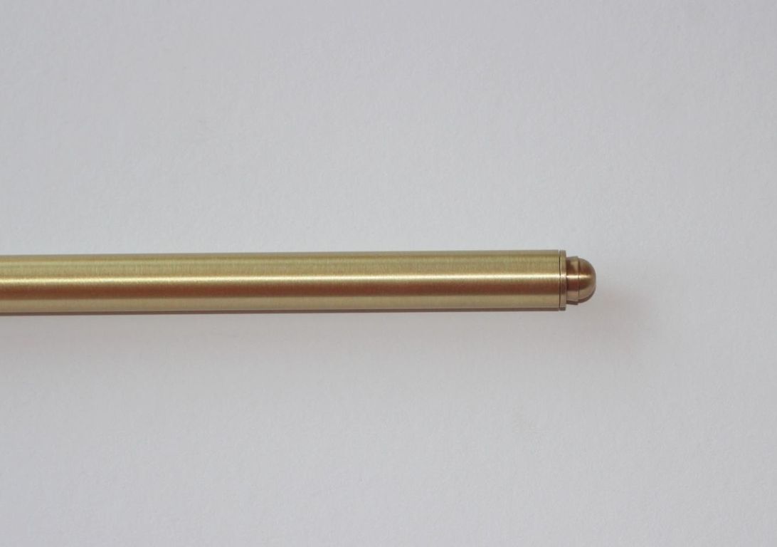 Barre d'escalier laiton mat 80CM Laiton à visser invisible, laiton mat 80CM, l 0.13x L. 80.00 cm