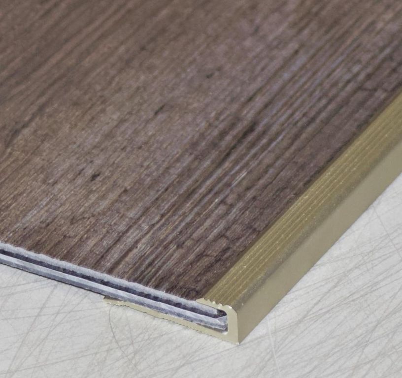 Barre de seuil SEUIL PERCE 8625 CERAMIN , aluminium, décor sable, l.2.80 x L. 270.00 cm