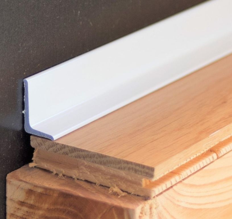 Profilé d'arrêt CORNIERE ADH 8550 SK , aluminium, décor aluminium blanc, l.1.20 x L. 270.00 cm