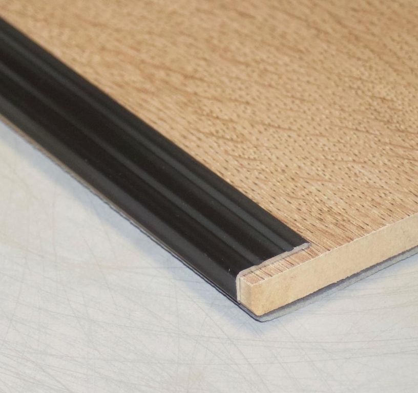 Profilé d'arrêt CORNIERE ADH 8710 , aluminium, décor aluminium noir, l.2.50 x L. 270.00 cm