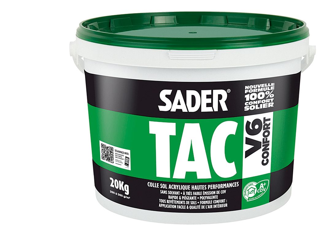 Colle Bostik SADER TAC V6, pour sols Moquette, pour sols PVC et moquette, 20.00 kg