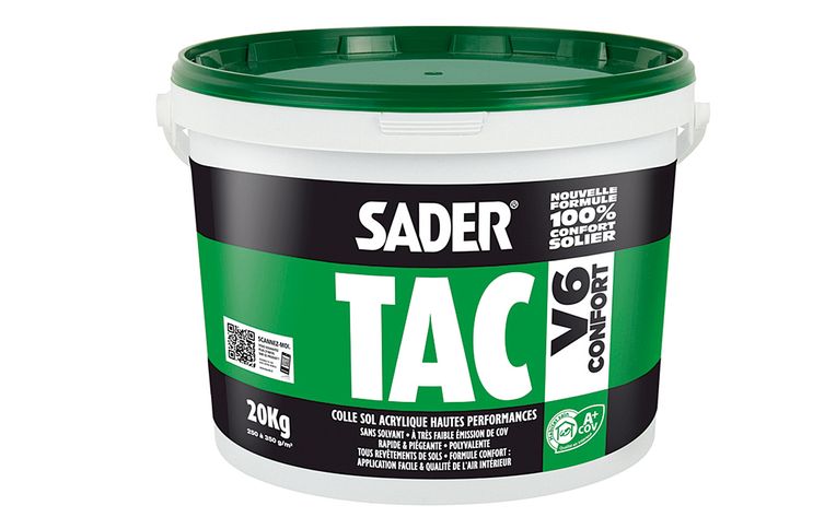 Colle Bostik SADER TAC V6, pour sols Moquette, pour sols PVC et moquette, 6.00 kg