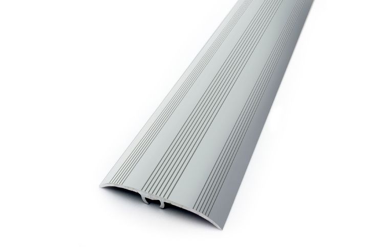 Barre de seuil HARMONY 41 , aluminium, décor alu naturel strié, l.4.10 x L. 270.00 cm