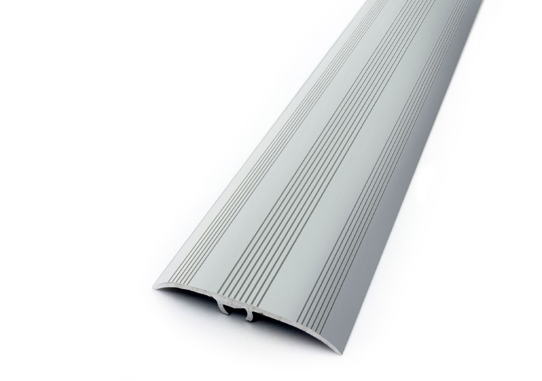 Barre de seuil HARMONY 41 , aluminium, décor alu naturel strié, l.4.10 x L. 270.00 cm