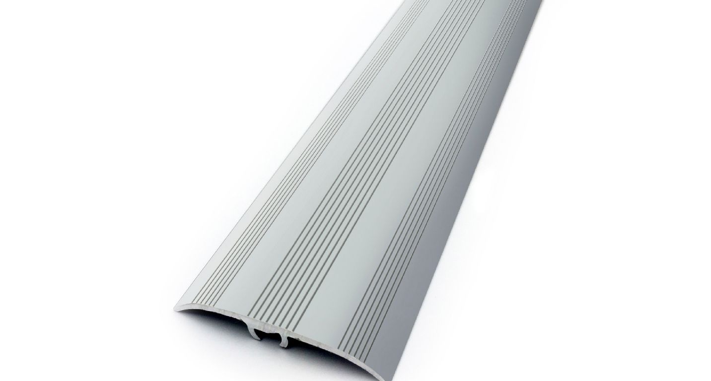 Barre de seuil HARMONY 41 , aluminium, décor alu naturel strié, l.4.10 x L. 270.00 cm