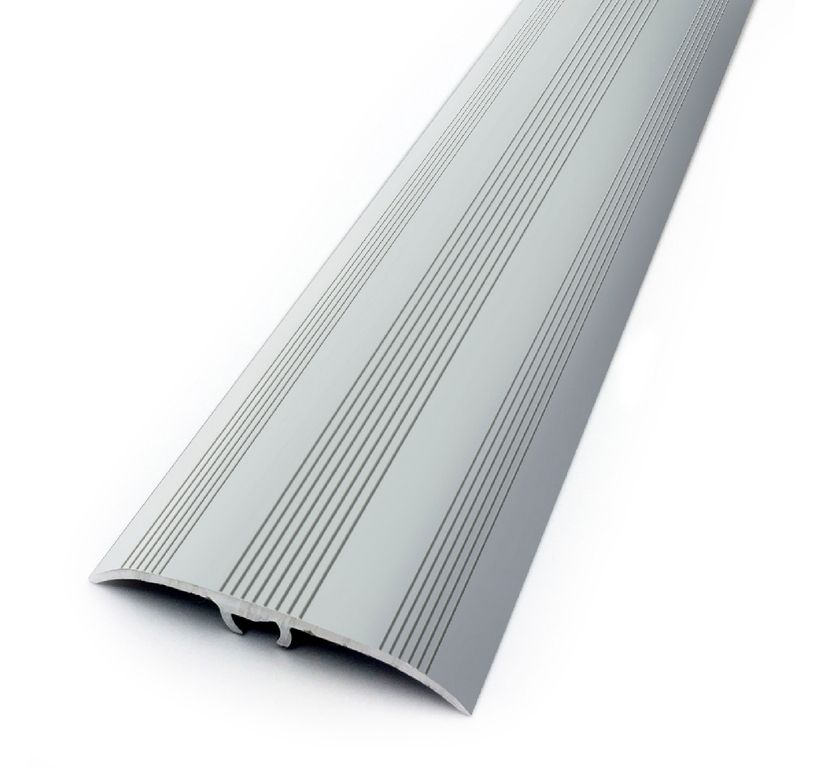 Barre de seuil HARMONY 41 , aluminium, décor alu naturel strié, l.4.10 x L. 270.00 cm
