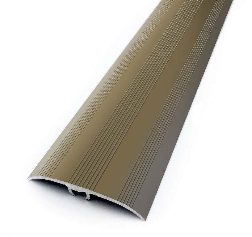 Barre de seuil HARMONY 41 , aluminium, décor aluminium titium, l.4.10 x L. 93.00 cm