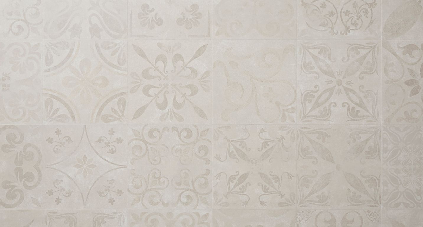 Sol stratifié TRADITION TILE Faus, aspect Carrelage gris, lame 39.40 x 117.90 cm
