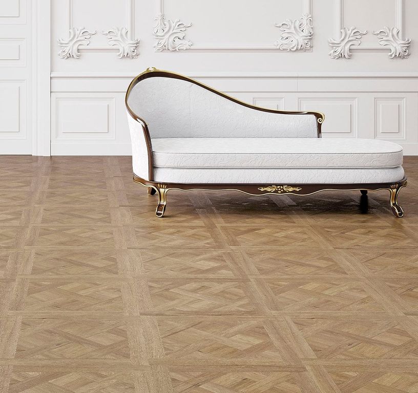 Sol stratifié VERSAILLES Faus, aspect Bois naturel, dalle 60.10 x 118.30 cm