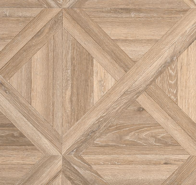 Sol stratifié MARQUETERIE ASPA Faus, aspect Marqueterie cérusé blanc, dalle 39.42 x 118.00 cm