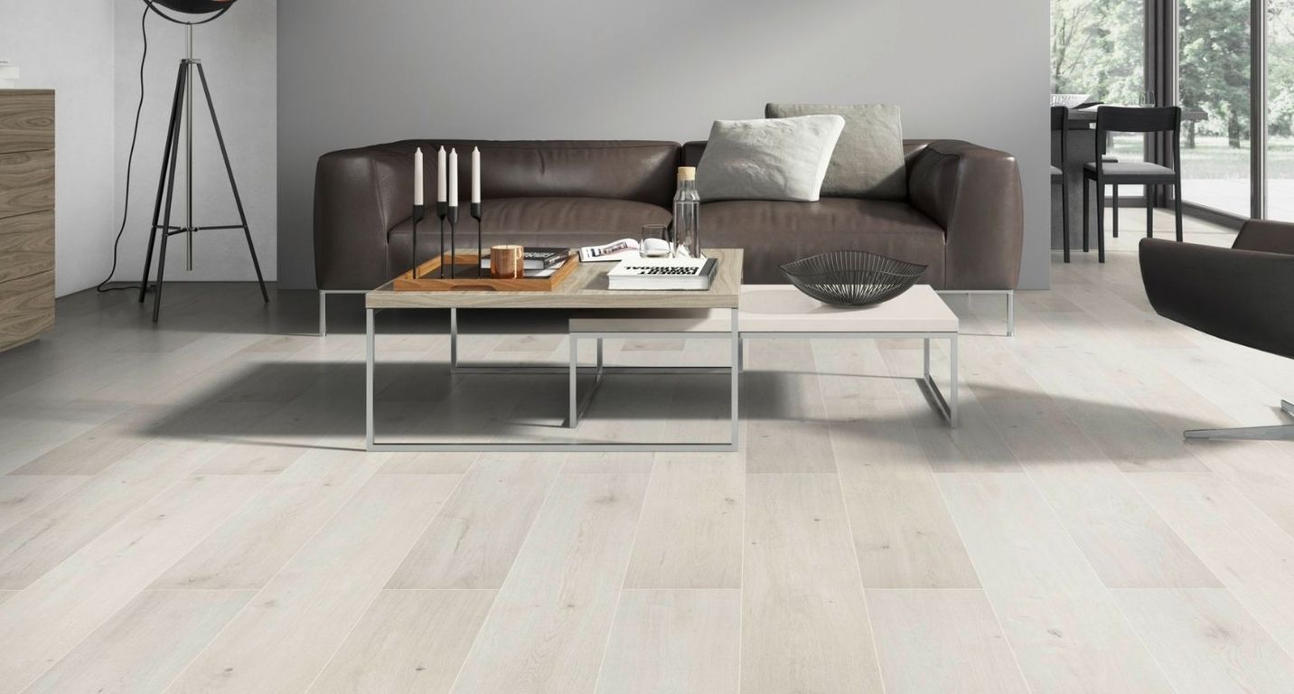 Sol stratifié EASYLIFE 8 MM HYDRO Easylife, aspect Bois blanc, lame 19.20 x 128.50 cm