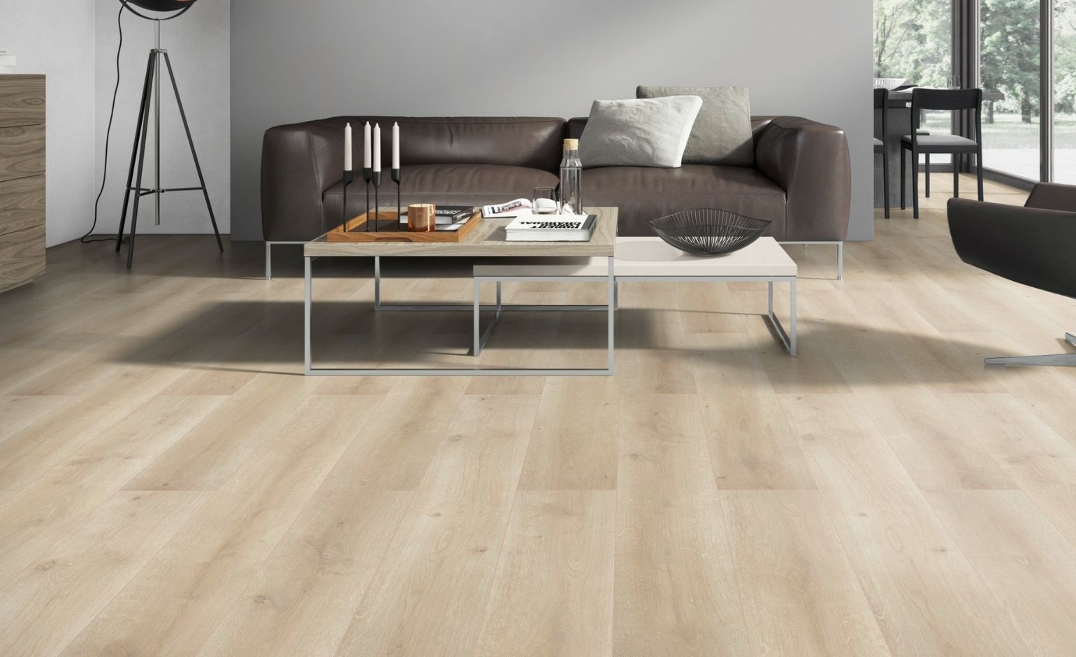 Sol stratifié EASYLIFE 8 MM HYDRO Easylife, aspect Bois cérusé brut, lame 19.20 x 128.50 cm