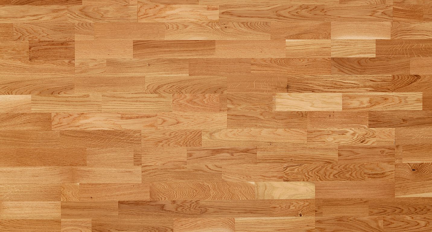 Parquet contrecollé TRIBELOVE 207 CHENE AUTHENTIQUE, chêne naturel, verni, larg. 20.70 cm