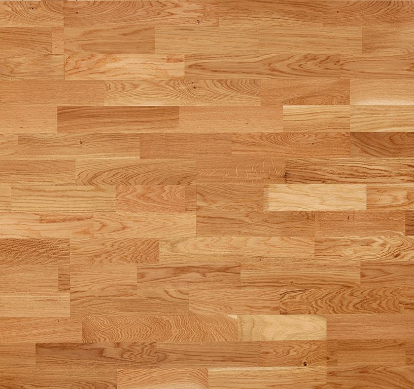 Parquet contrecollé TRIBELOVE 207 CHENE AUTHENTIQUE, chêne naturel, verni, larg. 20.70 cm