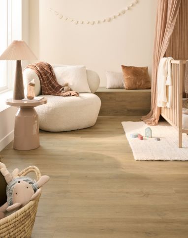 Sol stratifié ESSENTIEL 2 Easylife, aspect Bois chêne doré, lame 19.30 x 138.00 cm