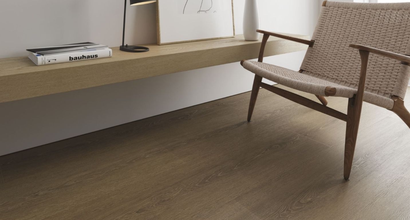 Sol stratifié EASYLIFE GRANDE Faus, aspect Bois fumé, lame 32.21 x 133.43 cm