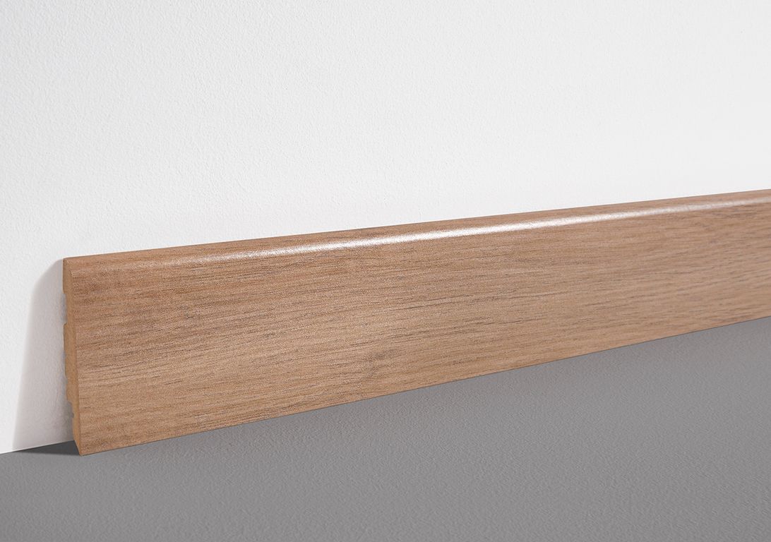 Plinthe  , Mdf, décor Bois chêne nature, h.7.80 x L. 220.00 cm