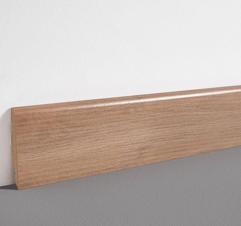 Plinthe  , Mdf, décor Bois chêne nature, h.7.80 x L. 220.00 cm