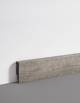 Plinthe  , PVC, décor Bois chêne gris cendré, h.5.00 x L. 240.00 cm