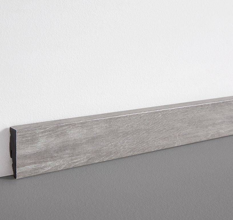 Plinthe  , PVC, décor Bois chêne taupe, h.5.00 x L. 240.00 cm