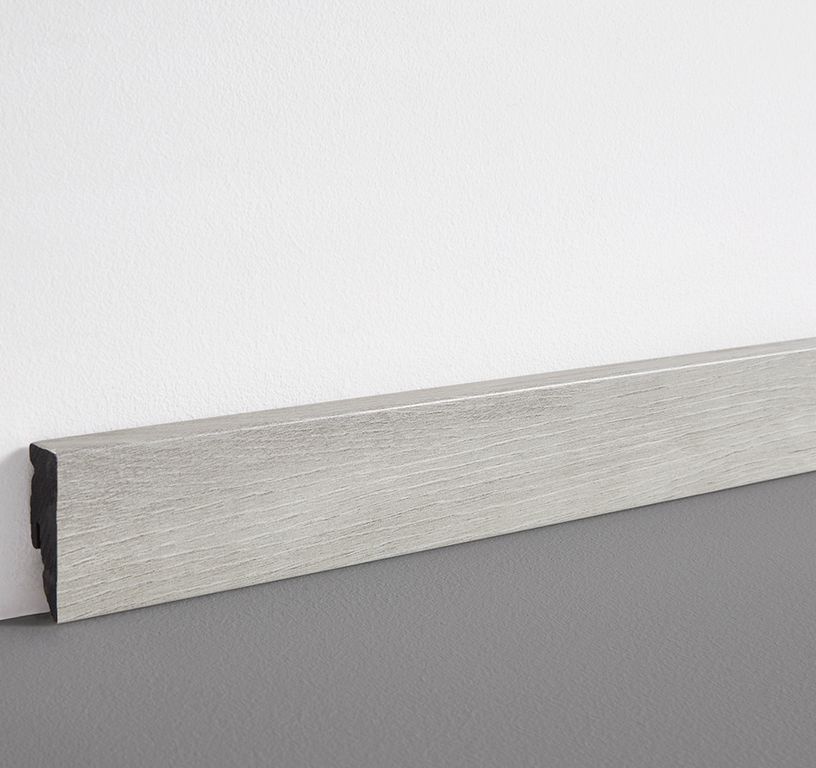 Plinthe  , PVC, décor Bois gris polaire, h.5.00 x L. 240.00 cm