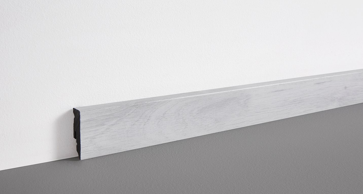 Plinthe  , PVC, décor Bois chêne blanc, h.5.00 x L. 240.00 cm