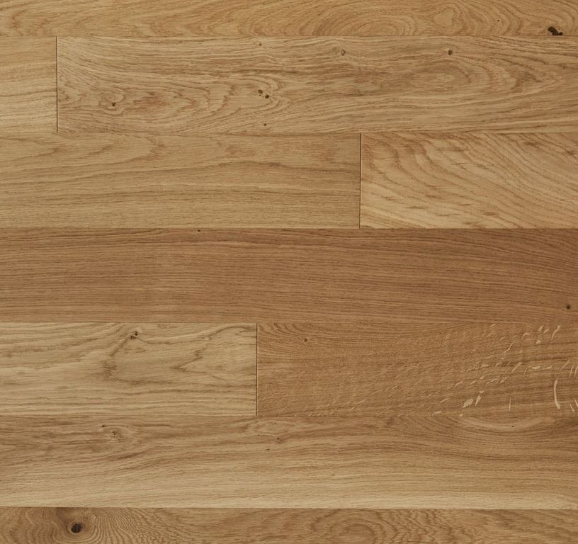 Parquet contrecollé MAJESTE 139 CHENE AUTHENTIQUE, chêne miel, verni, larg. 13.90 cm